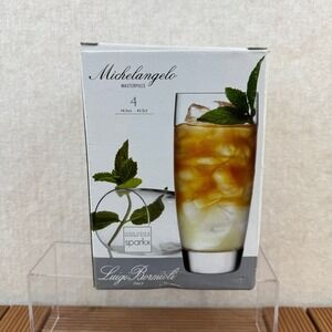 Luigi Bormioli Michelangelo Masterpiece Set of 4 Highball Glasses 14.5oz